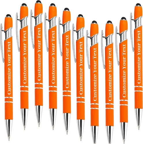 Vista 59 de Hasta 500 bolígrafos personalizados a granel con lápiz capacitivo, grabado, juego de bolígrafos con tu nombre, texto para mujeres de negocios