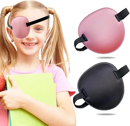 Vista 18 de 2 parches oculares, parches oculares médicos para adultos, parche ocular ajustable 3D, parches oculares suaves para ambliopía u ojo vago, válidos