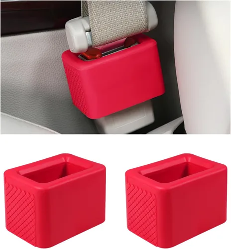 Vista 7 de KVAEY 2 piezas de soporte para hebilla de cinturón de seguridad, refuerzo de hebilla de cinturón de silicona para asientos traseros, soporte