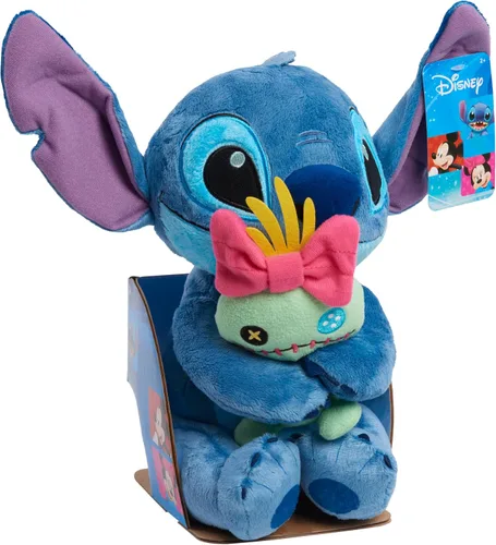 Vista 6 de Disney Just Play - Peluche clásico de Lil Friends Stitch and Scrump, juguetes para niños de 2 años en adelante