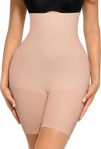 Vista 7 de FeelinGirl Fajas moldeadoras de cintura alta para mujer, pantalones cortos de control de levantamiento de glúteos Negro