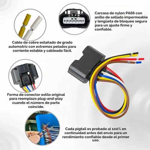 Vista 2 de Arnés de conector de sensor de flujo de aire masivo (MAF), OE 22680-7S000 S2822, compatible con Nissan 350Z 370Z Altima Maxima Murano Rogue Frontier