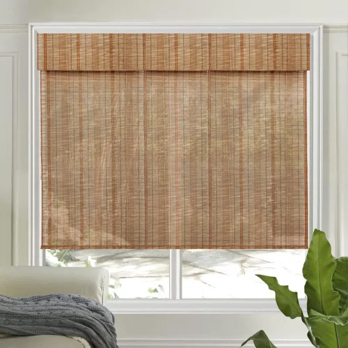 Vista 16 de LETAU cortinas de madera para ventanas con cenefa, filtran la luz