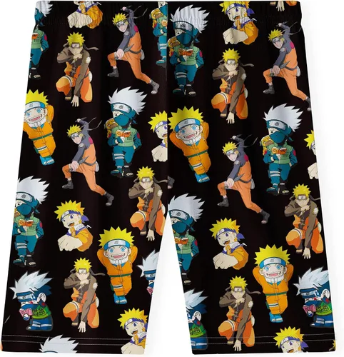 Vista 3 de Shippuden - Conjunto de camisa de anime para niños, camiseta de personaje de manga y pantalones cortos, ropa de dibujos animados, artículos