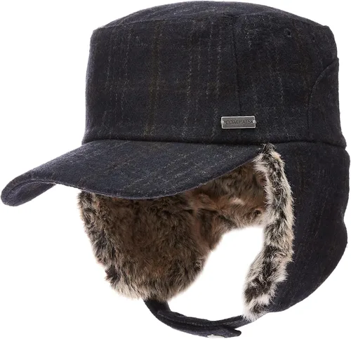 Vista 16 de Jeff & Aimy Gorra de béisbol unisex de invierno con orejeras trampero de caza, sombrero de esquí, 21.3-24.4 in