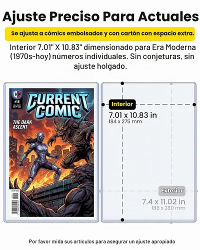 Vista 2 de Protectores rígidos superiores para cómics modernos, fundas protectoras rígidas para almacenamiento y exhibición de cómics, paquete de 10