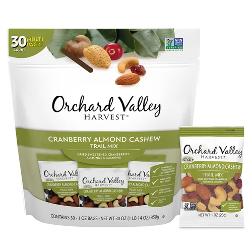 Vista 15 de Orchard Valley Harvest - Mezcla de nueces con chocolate, multipack, 1 oz (paquete de 8), pasas cubiertas de chocolate negro, almendras y cacahuetes