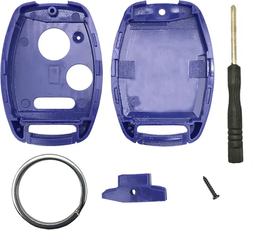 Vista 2 de Carcasa para llavero Honda Accord/Civic/CR- V/Fit/Odyssey/Pilot/Ridgeline/CR-Z - Carcasa para llave de automóvil con destornillador y llavero