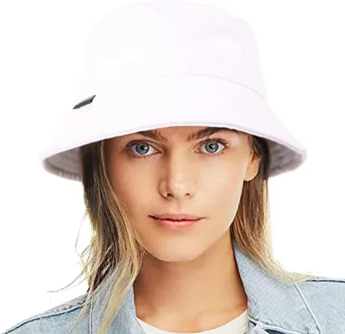 Vista 22 de Sombrero de pescador de algodón lavado de lona para mujer, estilo pescador, verano, playa, sol