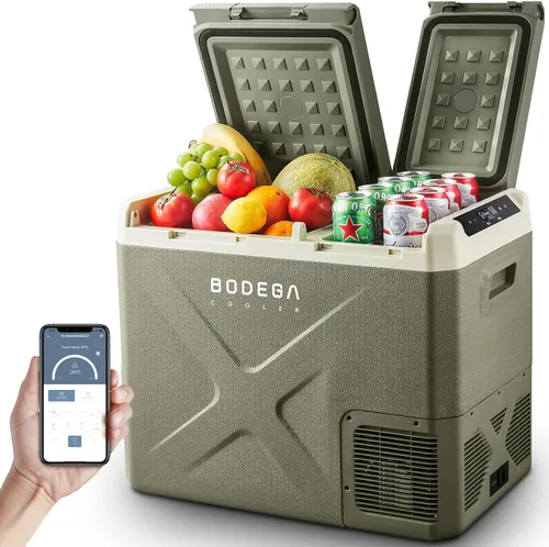 Vista 11 de BODEGACOOLER Refrigerador de Coche de 12 Voltios, Refrigerador de Coche de 34 Cuartos de Galón (32L) de Doble Zona, Congelador Portátil de 12V