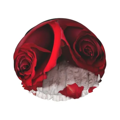 Vista 16 de Gorro de ducha con estampado de corazón abstracto, elástico y reutilizable, gorro de ducha grande impermeable, para mujeres, hombres y niños