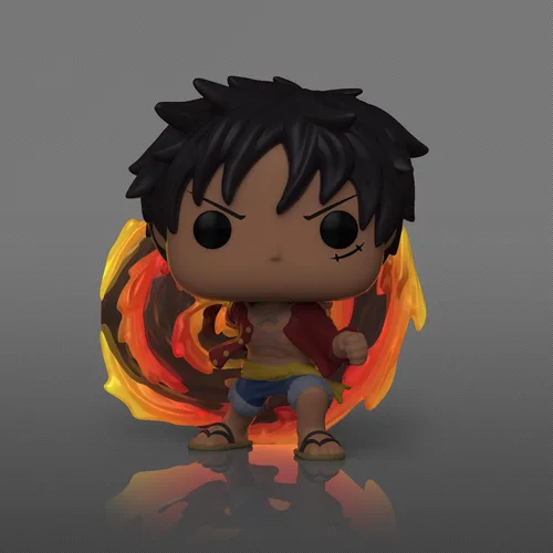 Vista 3 de Funko Pop! Animation: One Piece - Red Hawk Luffy Exclusive - Brilla en la oscuridad - Figura de vinilo coleccionable - Idea de regalo - Producto