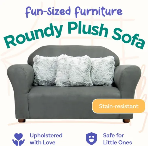 Vista 3 de Keet - Sofá infantil de peluche con almohadas decorativas