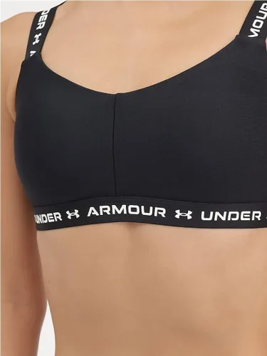 Vista 6 de Under Armour Sujetador bajo con espalda cruzada para mujer, Púrpura