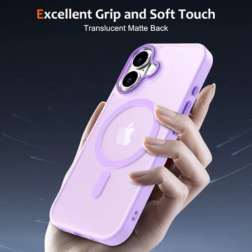 Vista 269 de Anuck - Funda magnética para iPhone 11 compatible con MagSafe, carcasa trasera mate translúcida dura, borde de TPU, delgada, resistente a impactos