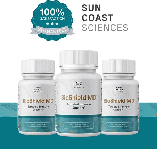 Vista 4 de SUN COAST SCIENCES BioShield MD de Premium Immunity Support con vitamina C, vitamina D, zinc, para concentración, claridad, articulaciones