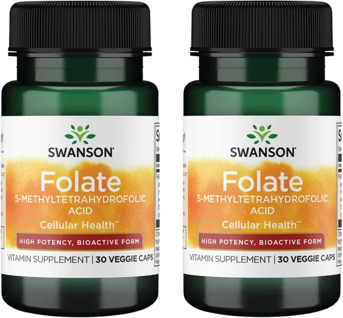 Vista 8 de Swanson Folato (ácido 5-metiltetrahidrofólico) 800 mcg 30 cápsulas vegetales