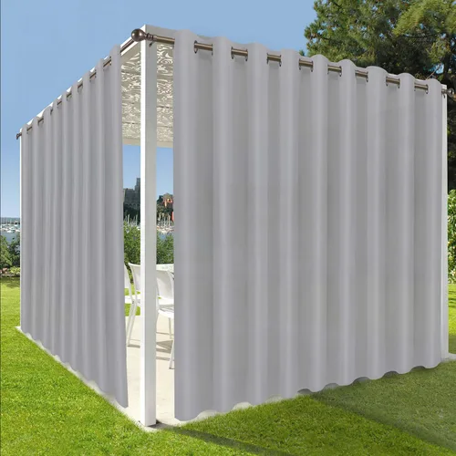 Vista 16 de OutdoorLines Cortinas impermeables para interiores y exteriores para patio – Panel de cortina de privacidad y bloqueo solar con ojales, resistente a