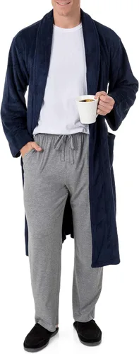 Vista 4 de IZOD Albornoz de forro polar suave y cómodo para hombre