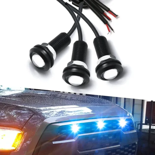 Vista 9 de x xotic tech 3 luces LED para parrilla delantera con montaje de lente de proyector compatible con automóviles, camionetas, camiones, SUV, remolques