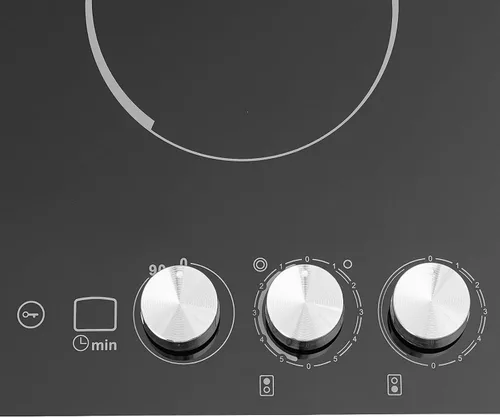 Vista 7 de Cocina de cerámica, 20 x 12 pulgadas, 2 quemadores integrados, estufa eléctrica con control táctil, temporizador de bloqueo infantil, estufa
