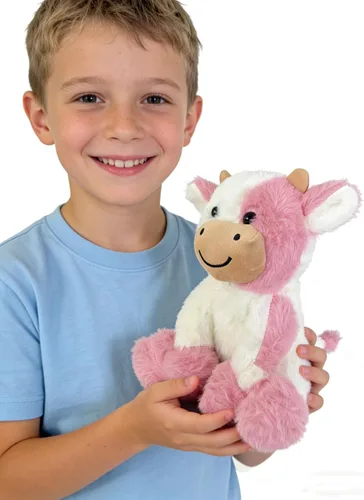 Vista 3 de Animales de peluche de vaca de peluche suave linda muñeca de vaca para niños y niñas 11.8 pulgadas (zuo NIU fense 11.8 in)
