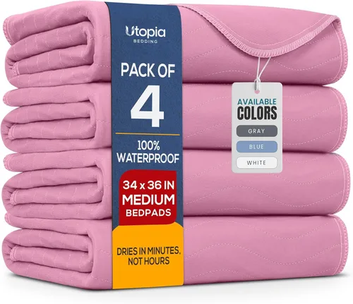 Vista 12 de Utopia Bedding Almohadillas lavables reutilizables 18" x 24" (Paquete de 4), almohadillas de cama impermeables de alta absorción para incontinencia