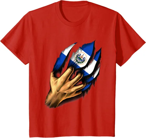 Vista 3 de El salvador bandera camisa salvadoreña en mi