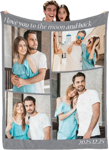 Vista 19 de envía al día siguiente, manta personalizada con texto en imagen, manta personalizada de foto, manta de franela personalizada, regalos personalizados
