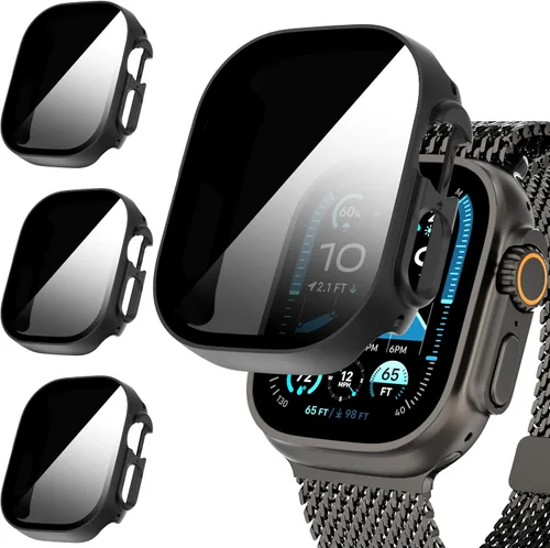 Vista 14 de Suoman - Funda protectora de pantalla para Apple Watch Series 6/5/4 SE de 1.575 in Paquete de 3 fundas ultrafinas de vidrio templado para iWatch