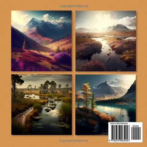 Vista 2 de Libro Ilustrado De Bellos Paisajes Para Adultos Libro De Imágenes Para Adultos Con Demencia Y Alzhéimer Libro De Actividades De Memoria Fácil Y