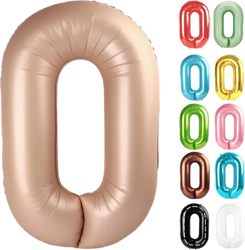 Vista 152 de Globo negro del número 0 de 40 pulgadas – globo número 0, decoraciones