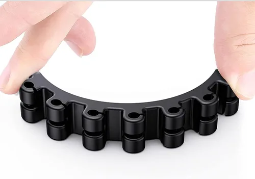 Vista 7 de SOULWIT Soporte de Cable Mejorado, Clips Organizadores de Gestión de Cables de Silicona Autoadhesivos para Escritorio Cable de Carga USB Cable