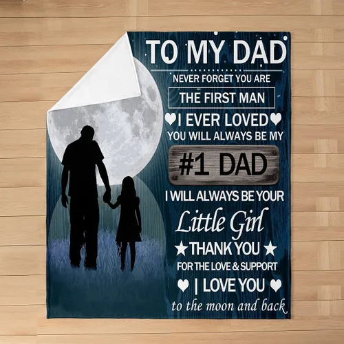 Vista 2 de Manta de forro polar para el día del padre, regalos de cumpleaños para papá, abuelo, manta de franela ultra suave de hija, manta de franela mullida