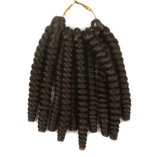 Vista 50 de Saniay - 3 paquetes de trenzas de ganchillo cortas trenzadas de ganchillo con espiral, rizos con espiral jamaicana, 20 mechones por paquete