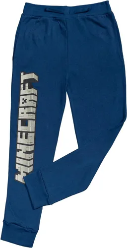 Vista 2 de Minecraft Video Game Pants Logo Block Big Letters Boys Navy Pantalones deportivos