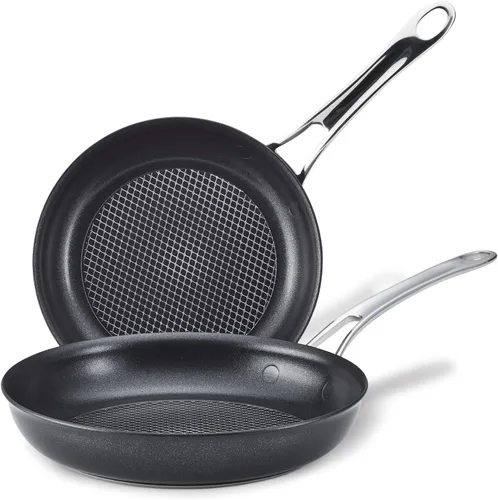 Vista 13 de Anolon X Hybrid Sartén Saltear Antiadherente de Inducción con Tapa, 3.5 Cuartos - Gris Carbón