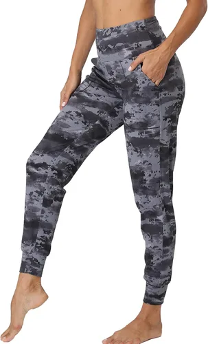 Vista 111 de Oalka - Pantalones deportivos para mujer, con cintura alta y bolsillos, para hacer deporte, yoga y entrenar