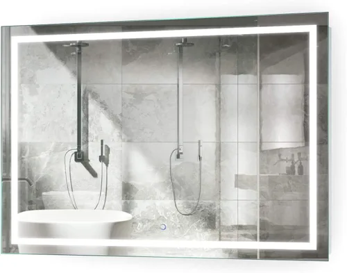 Vista 15 de Krugg Espejo de baño LED cuadrado de 24 x 24 pulgadas Espejo de tocador iluminado incluye atenuador y desempañador Montaje en pared vertical u