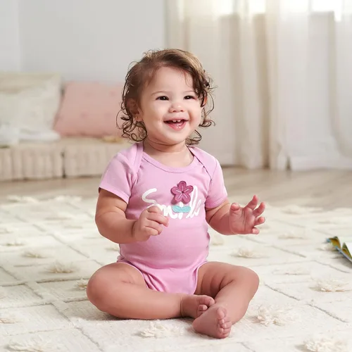 Vista 5 de Gerber Paquete de 5 mamelucos de manga corta para bebés