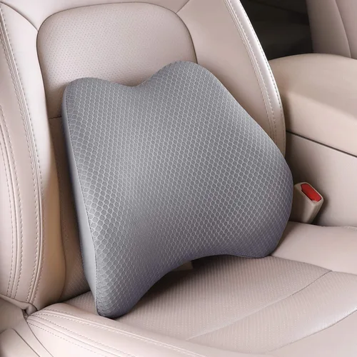 Vista 11 de Almohada de apoyo lumbar de espuma viscoelástica para coche - Soporte para la espalda para asiento de coche (Beige)