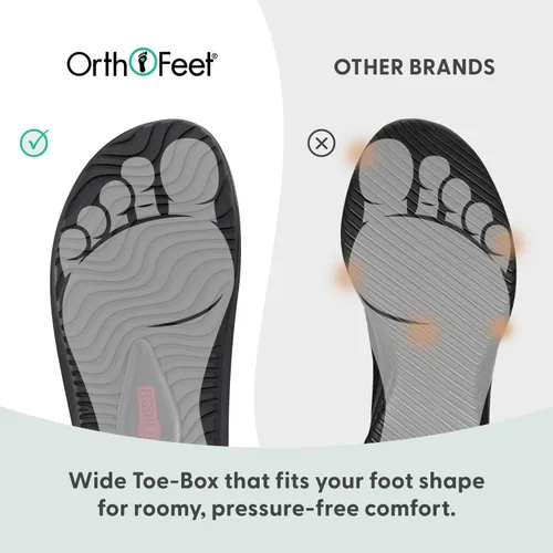 Vista 6 de Orthofeet Sandalias ortopédicas de cuña Cruz para mujer