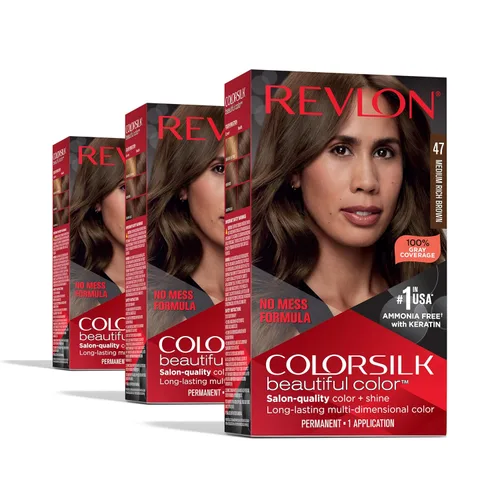 Vista 43 de Revlon ColorSilk Beautiful Color 41 marrón medio 1 ea (paquete de 5)