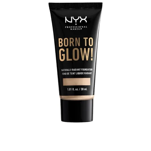 Vista 11 de NYX PROFESSIONAL MAKEUP Base de maquillaje Born To Glow Naturally Radiant, cobertura media - almendra