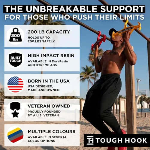 Vista 4 de Tough Hook ID - Percha de identificación resistente, fabricada en Estados Unidos, tapa de 200 libras, portaplatos, equipo táctico, buceo BCD