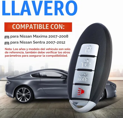 Vista 2 de Keymall Reemplazo de 4 botones para Nissan Maxima 2007-2008 para Sentra 2007-2012 CWTWBU735 285E3-EW81D 285E3-EW82D