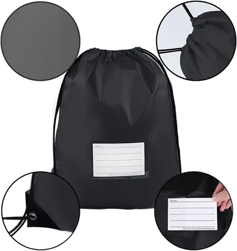 Vista 27 de CODOBON Paquete de 20 bolsas con cordón, mochila de cuerda de dibujo a granel, bolsa de bricolaje para gimnasio, deportes, bolsa para mujeres
