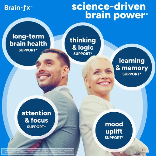 Vista 3 de Brain-fx Vitaminas de liberación prolongada para la salud cerebral, suplemento para la memoria y la concentración con nootrópicos, factor BDNF