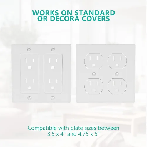 Vista 5 de WALI Repisa de doble enchufe de pared – Estante de baño dúplex para cepillo de dientes eléctrico, HomePod Mini, Echo Dot y carga de teléfono – blanco