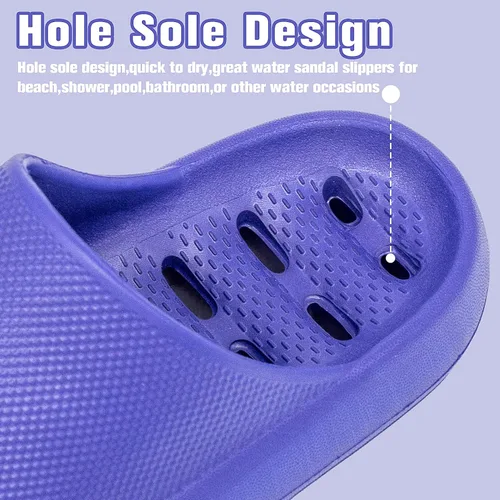 Vista 4 de techcity Sandalias deslizantes suaves y acolchadas con suela gruesa antideslizante, secado rápido, para baño, ducha, piscina, playa, para niños